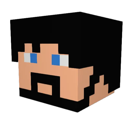 Gaz14 Minecraft avatar head, 3D render