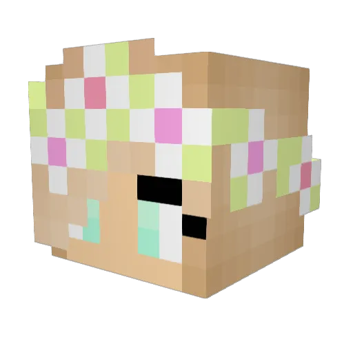 Gaz3447 Minecraft avatar head, 3D render
