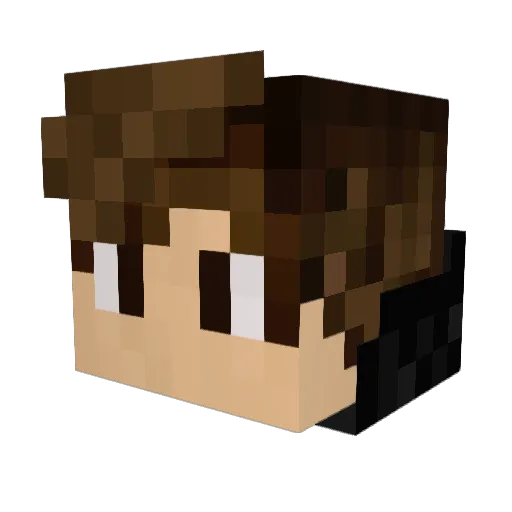 GazWilder Minecraft avatar head, 3D render