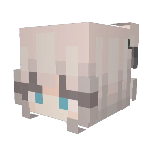 Gazeb Minecraft avatar head, 3D render