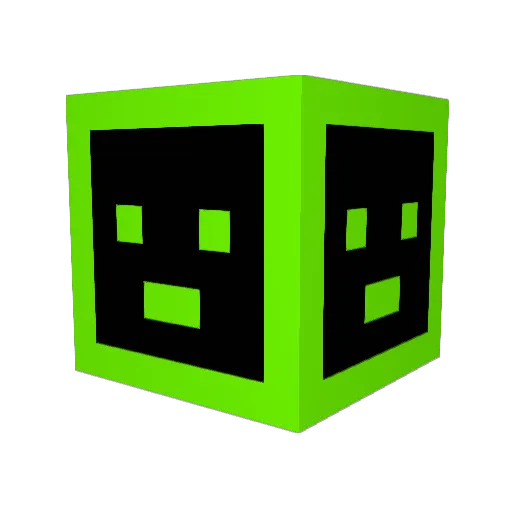 Gazeee Minecraft avatar head, 3D render