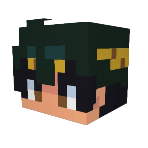 Gazelleeee Minecraft avatar head, 3D render