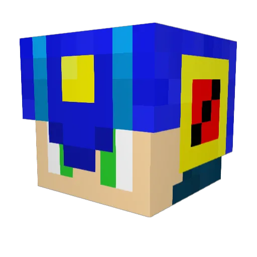 Gazisan Minecraft avatar head, 3D render