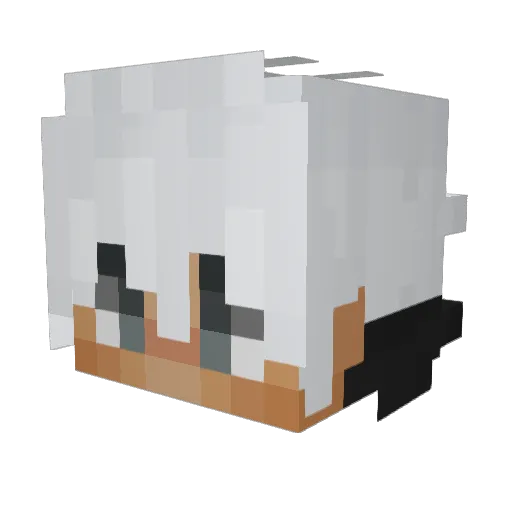 Gazm Minecraft avatar head, 3D render