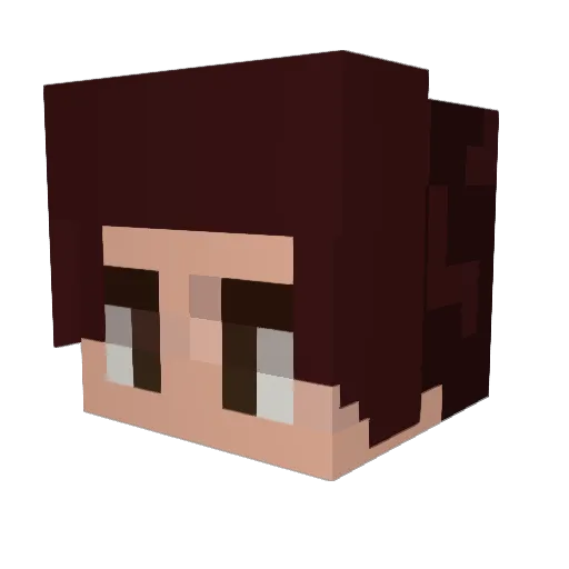 Gazooze Minecraft avatar head, 3D render