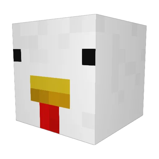Gazpolek Minecraft avatar head, 3D render