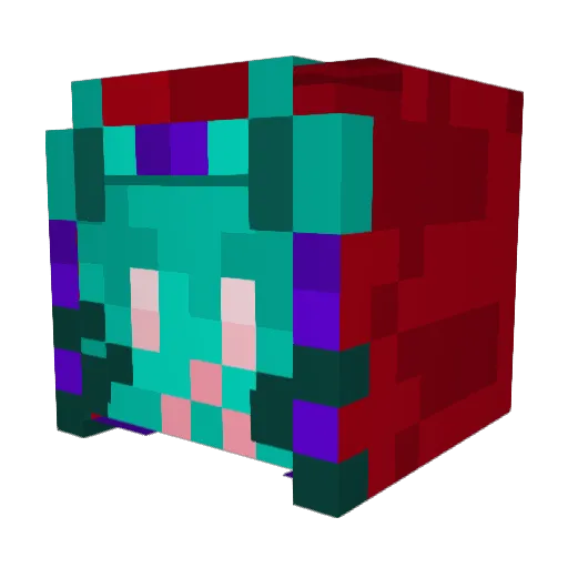 GaztheCat Minecraft avatar head, 3D render