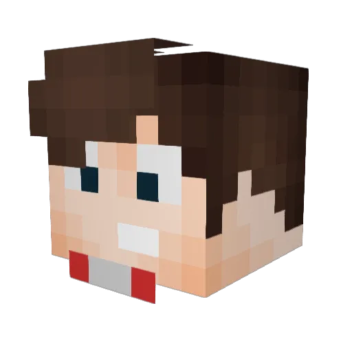 Gazulla Minecraft avatar head, 3D render