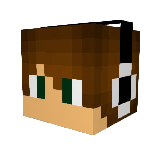 Gazygor Minecraft avatar head, 3D render