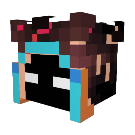 GazzcyKing Minecraft avatar head, 3D render