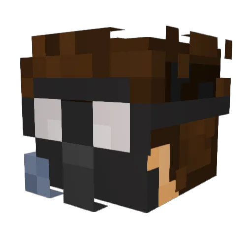 GazzeBombalayan Minecraft avatar head, 3D render