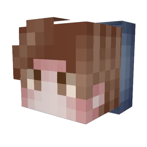 GazzyNeLox Minecraft avatar head, 3D render