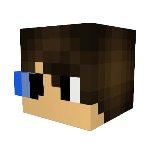 Gballer Minecraft avatar head, 3D render