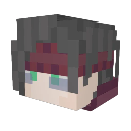 Gbas_ Minecraft avatar head, 3D render