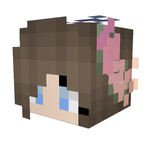 Gbela Minecraft avatar head, 3D render