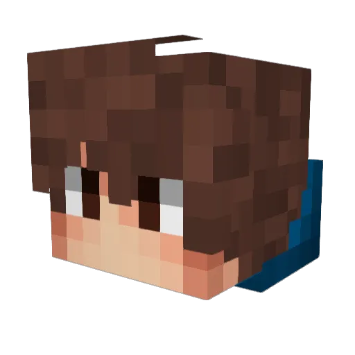 Gblocraft Minecraft avatar head, 3D render