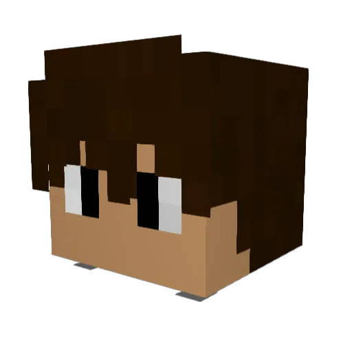 Gbosta Minecraft avatar head, 3D render