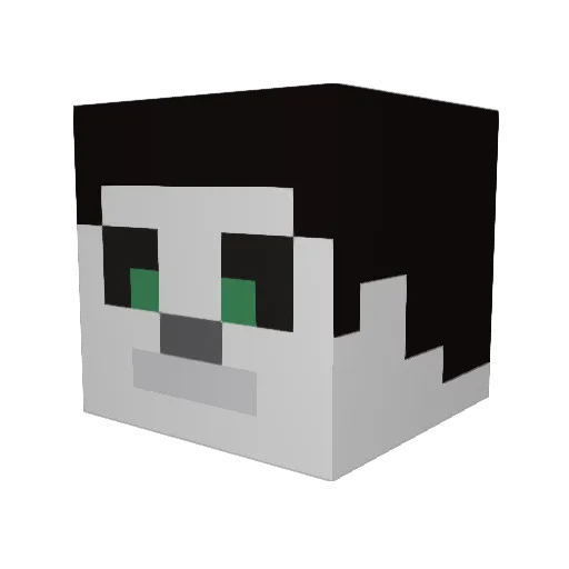 Gbous Minecraft avatar head, 3D render