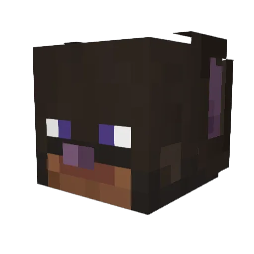 Gbubble Minecraft avatar head, 3D render