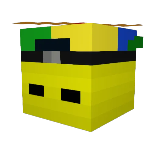 Gbxv Minecraft avatar head, 3D render