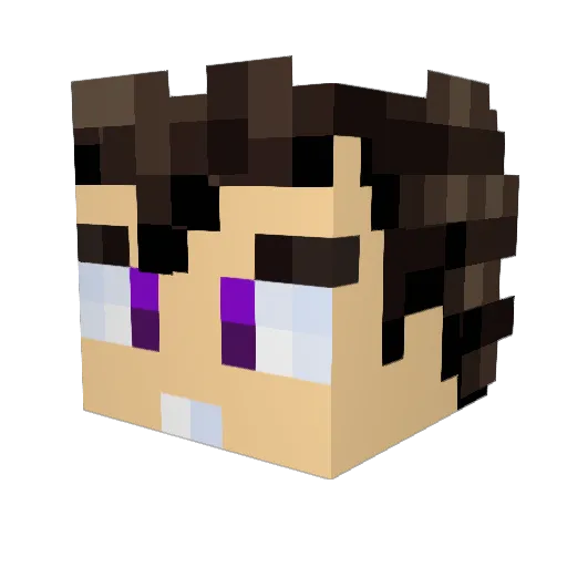 Gcastillo Minecraft avatar head, 3D render