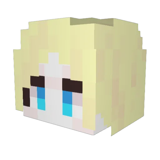 Gchaster Minecraft avatar head, 3D render