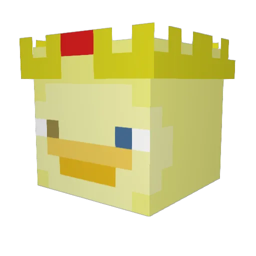 GcraftX Minecraft avatar head, 3D render