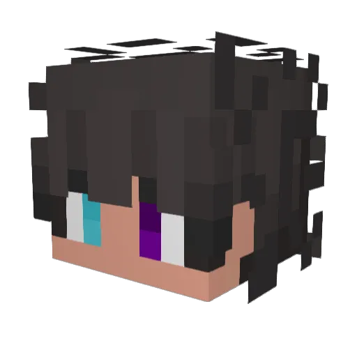 Gczh Minecraft avatar head, 3D render