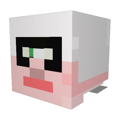 Gdbazat Minecraft avatar head, 3D render