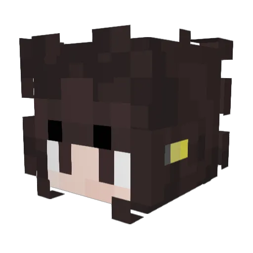 Gdiddles Minecraft avatar head, 3D render