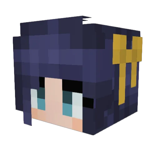 Gdnzinho Minecraft avatar head, 3D render