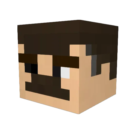 Gdoce Minecraft avatar head, 3D render