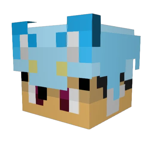 Gdonke Minecraft avatar head, 3D render