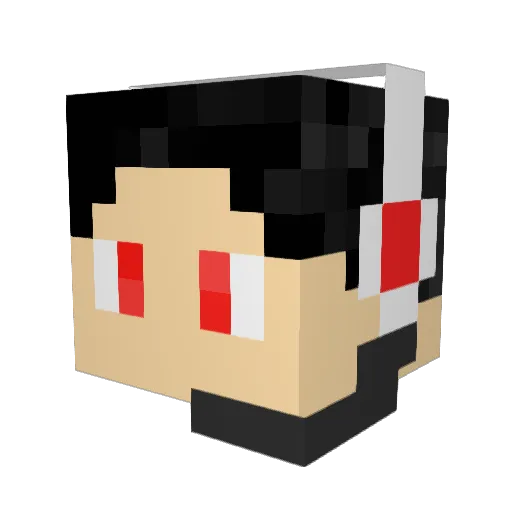 Gdplayz1 Minecraft avatar head, 3D render