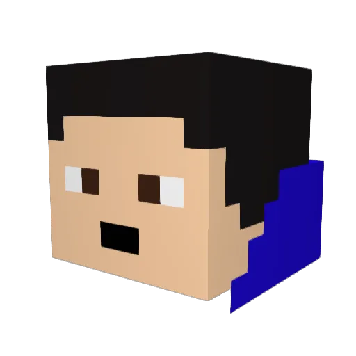 Gdub_99 Minecraft avatar head, 3D render