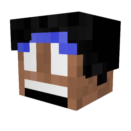 Ge0b00m Minecraft avatar head, 3D render