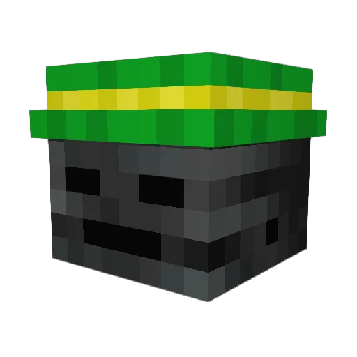 Ge0n0mical Minecraft avatar head, 3D render