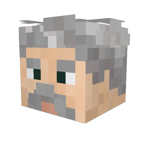 Ge0rgeMC Minecraft avatar head, 3D render