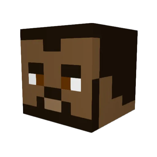 Ge0wave Minecraft avatar head, 3D render