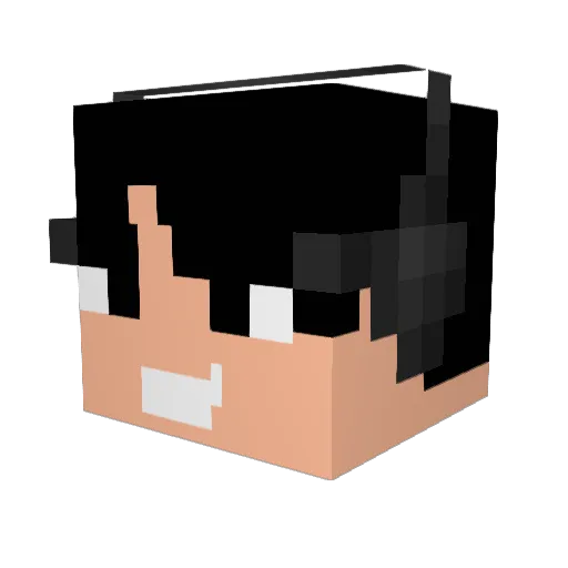 Ge4NeRaL Minecraft avatar head, 3D render