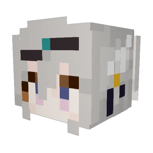 GeChen Minecraft avatar head, 3D render