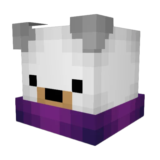 GeFoo Minecraft avatar head, 3D render