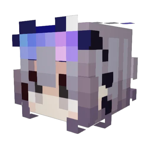 GeFreed Minecraft avatar head, 3D render