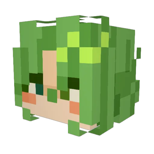 GeGobes Minecraft avatar head, 3D render