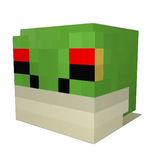 GeGool Minecraft avatar head, 3D render