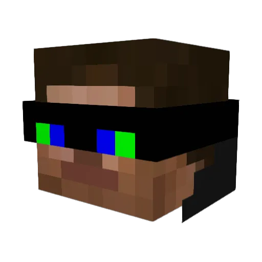 GeHrOn Minecraft avatar head, 3D render