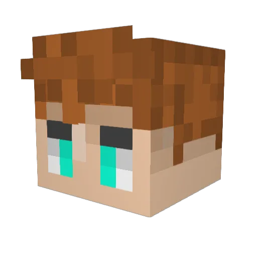 GeJack Minecraft avatar head, 3D render