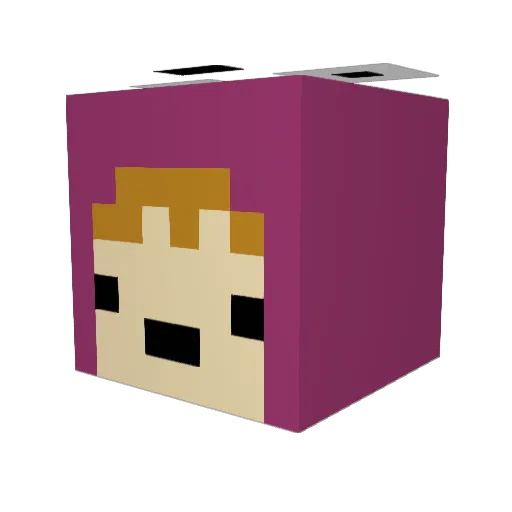 GeMath907 Minecraft avatar head, 3D render