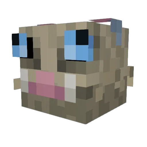 GeNgetics Minecraft avatar head, 3D render