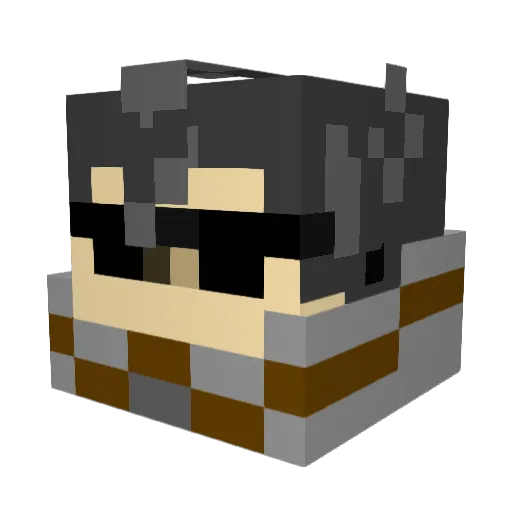 GeNo329_ Minecraft avatar head, 3D render